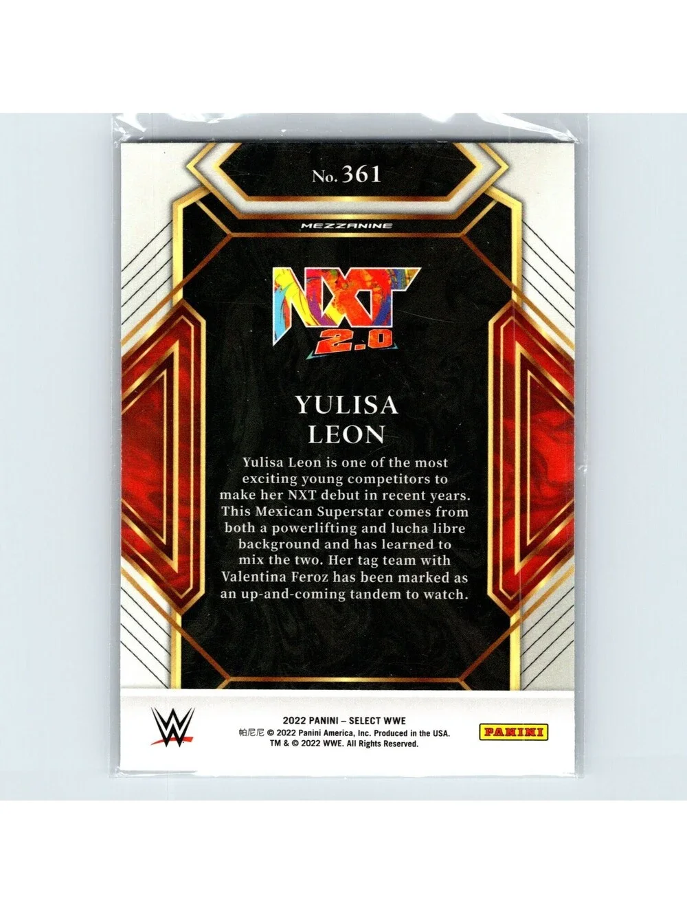 2022 Panini Select WWE Yulisa Leon RC #361 Mezzanine NXT